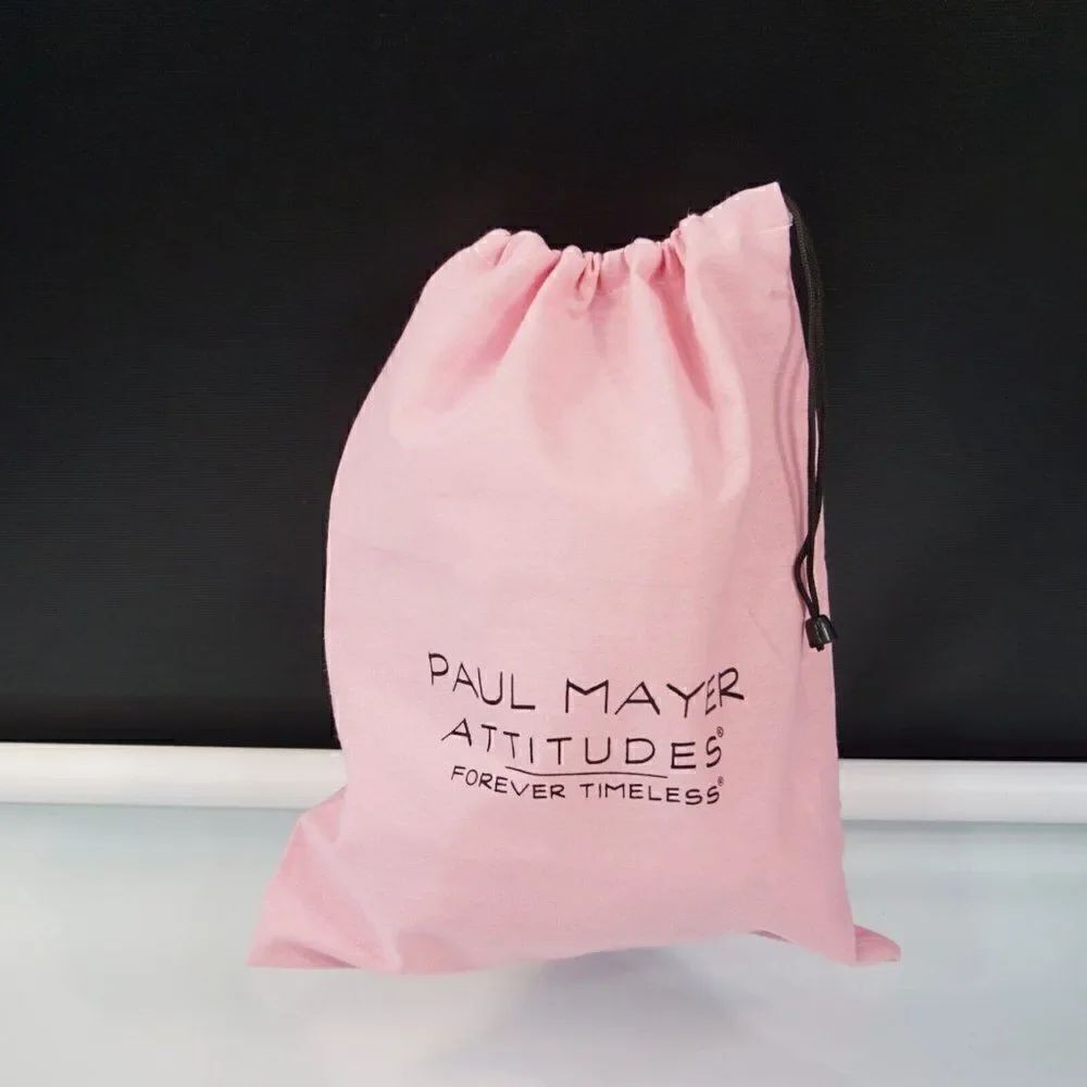 PAUL MAYER ATTITUDES Shoe Dust Bag Pink Drawstring 10" x 14" New